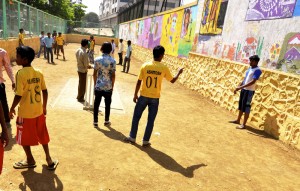 Garbage dump converted into a playground
